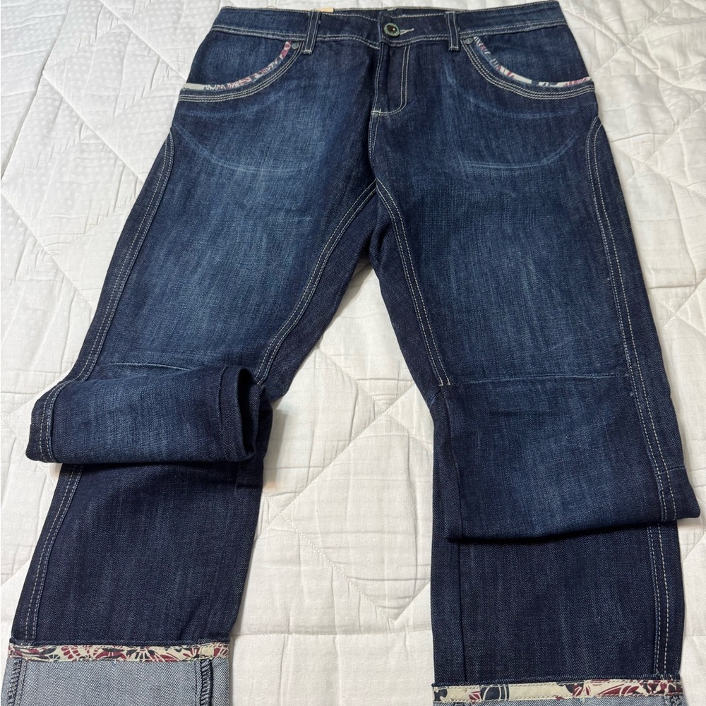 MANGO MNG CUFFED JEANS SIZE 6 NWT